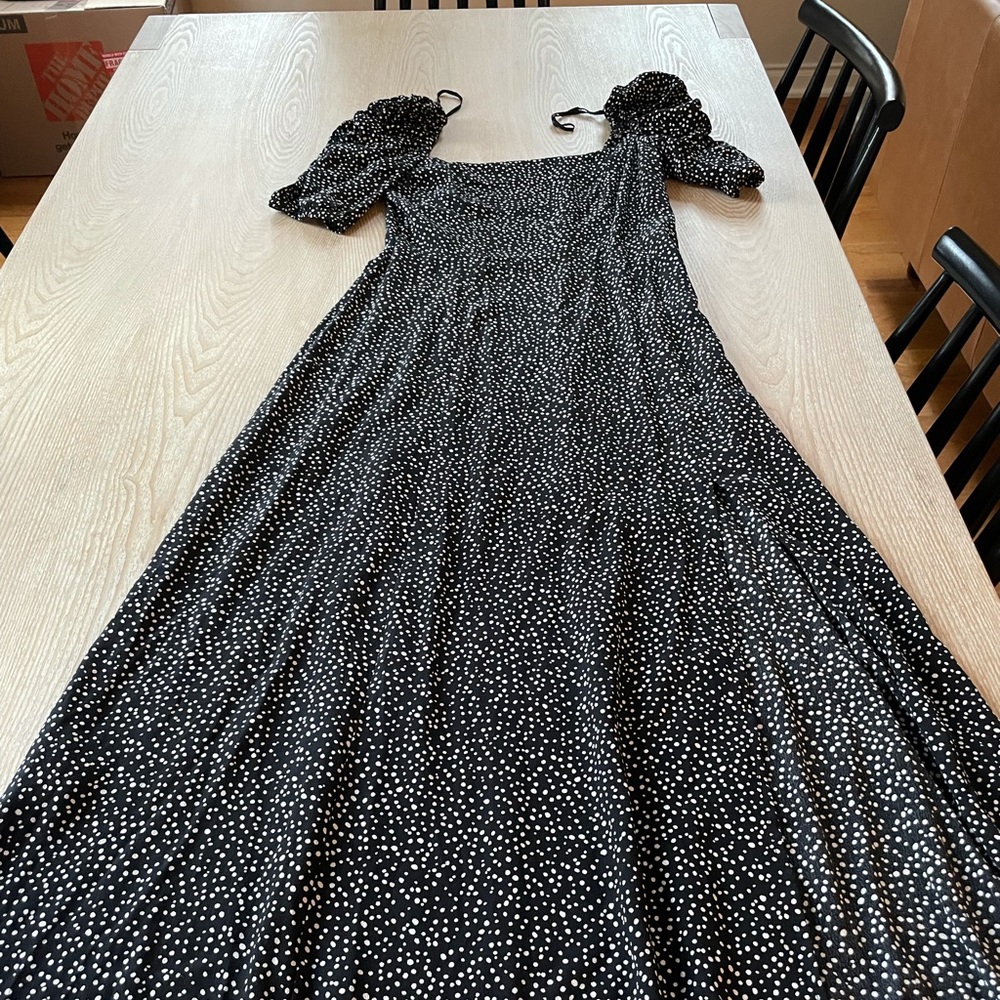 &other stories midi dress with a slit